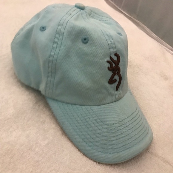 Browning Logo on Adjustable Light Blue Ball Cap - Picture 6 of 13